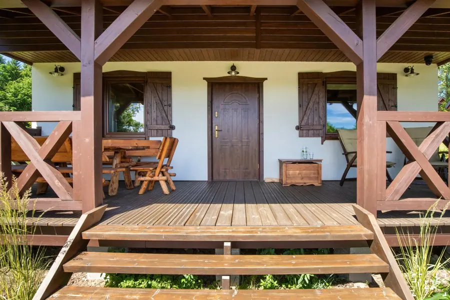 Terrace with garden furniture