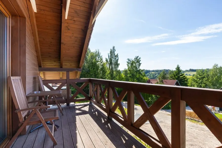 Wooden balcony
