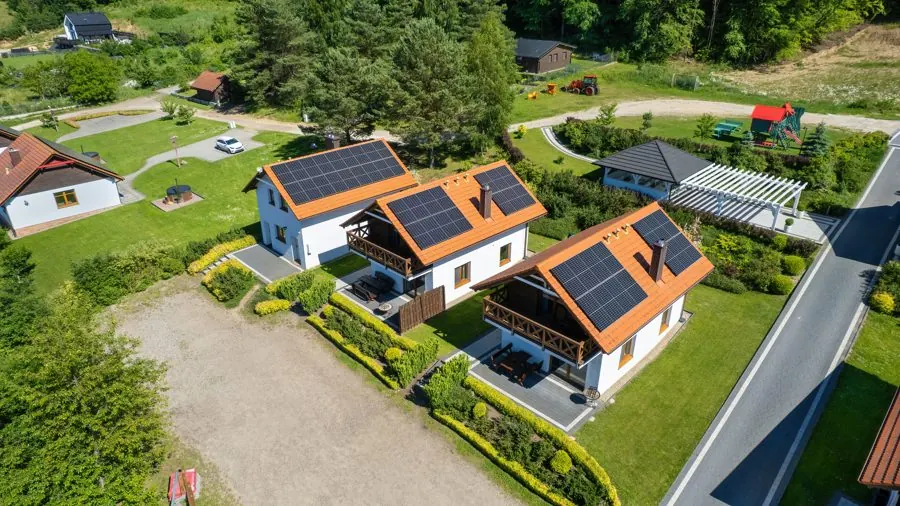 Houses with solar panels