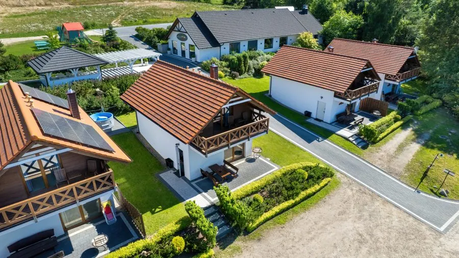 Holiday houses from above
