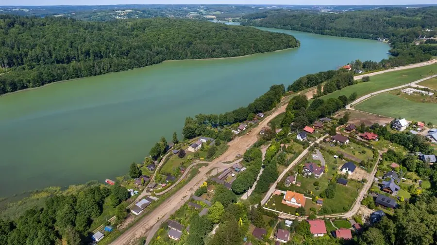 River and forests from a drone